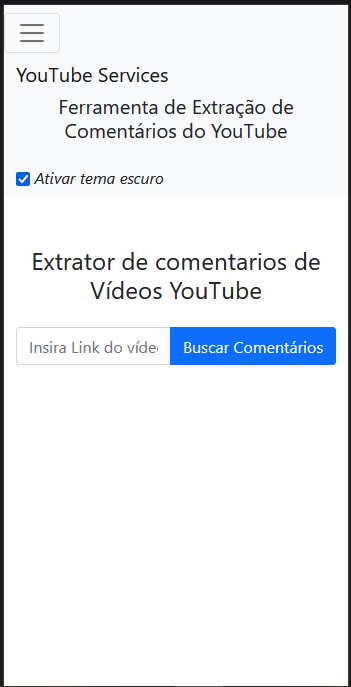Extrator de comentarios do Youtube